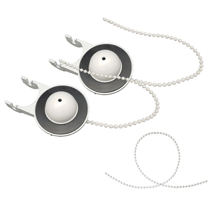 두진 바스 PVC 양변기 마개 2p  여분 구슬줄 세트, 화이트