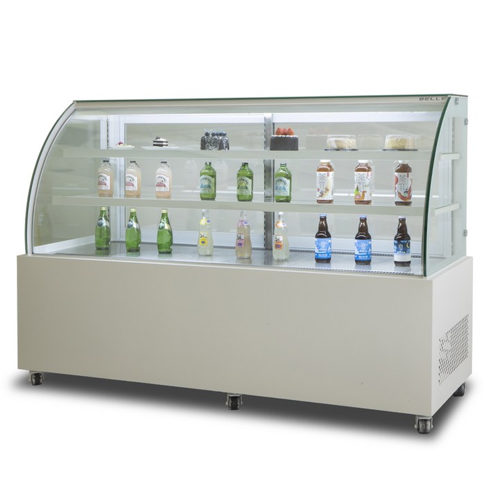 BELLE 프리미엄 쇼케이스 라운드 뒷문형 화이트 570L 방문설치, JRB1800W