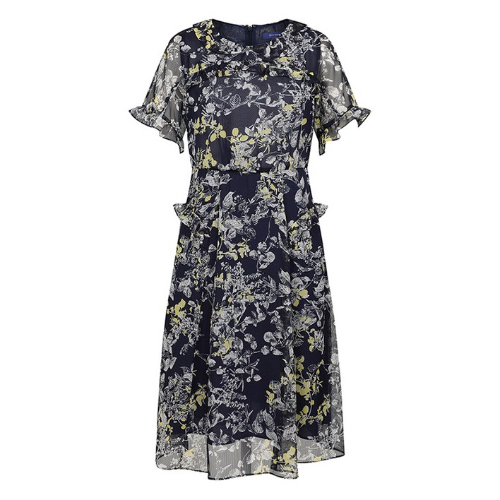 올리비아하슬러 여성용 꽃무늬 나염 쉬폰 원피스 OHCMOP201