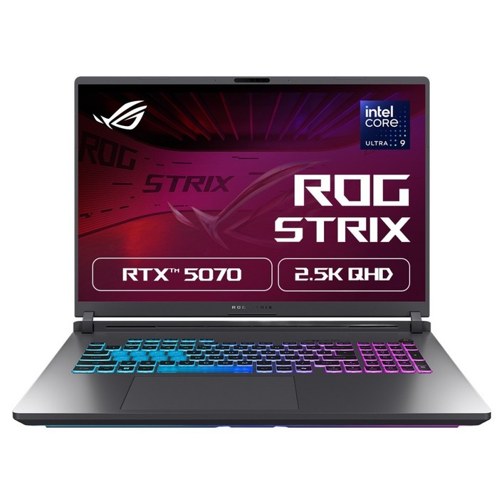 에이수스 2025 ROG 스트릭스 스카 18 코어Ultra9 지포스 RTX 5070 Ti, Eclipse Gray, 1TB, 32GB, Free DOS, G815LRS9199