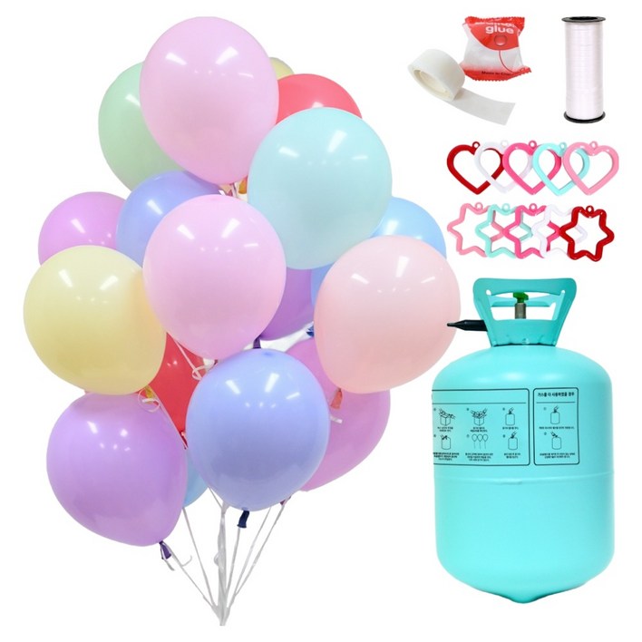 헬륨가스 22개용 마카롱풍선 세트