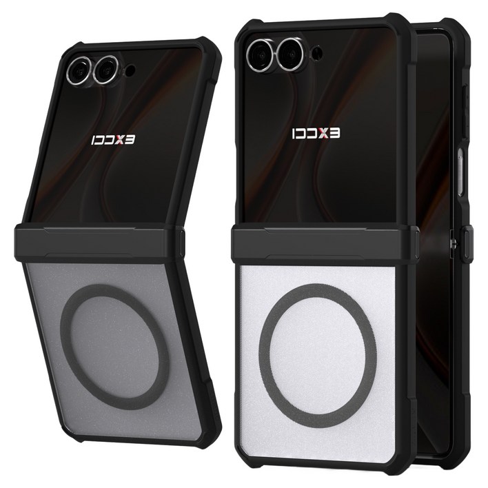 엑씨 파비스 힌지 보호 내장 맥세이프 호환 지문방지 무광 풀커버 휴대폰 케이스