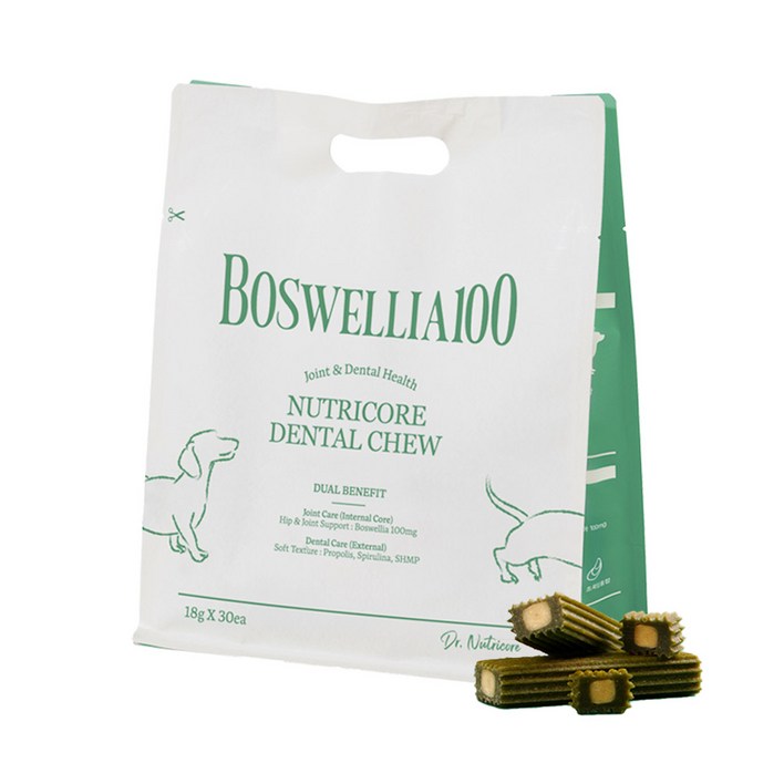 닥터뉴트리코어 강아지 보스웰리아100 가수분해 덴탈껌 30P, 관절덴탈케어, 540g, 1개