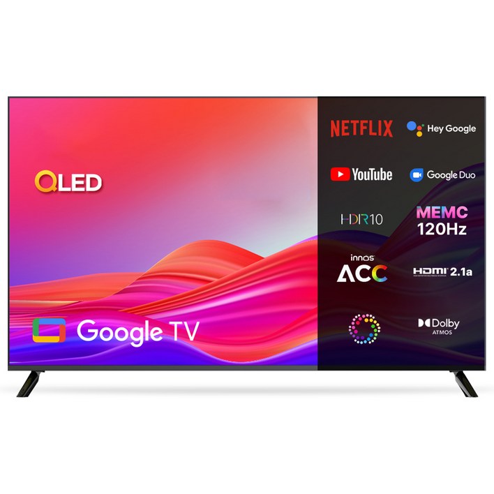 이노스 4K UHD QLED 구글 스마트 TV, 218.4cm86인치, G86QLED, 스탠드형, 방문설치