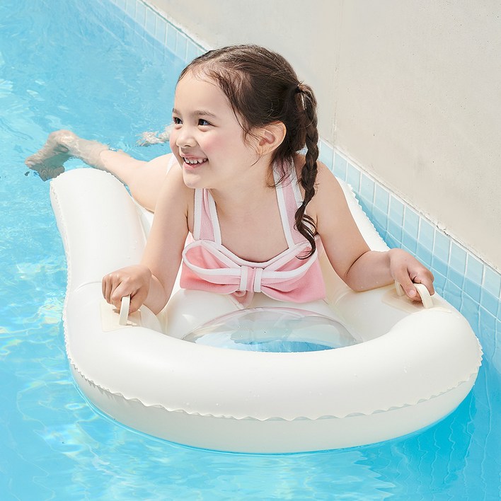 아띠래빗 아동용 마린 물놀이 파도타기튜브, 1개, 아이보리