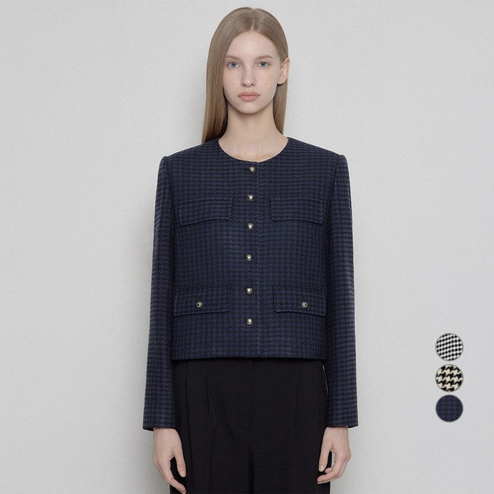 리스트 여성용 하운드투스 라운드넥 자켓 TWWJKO72040