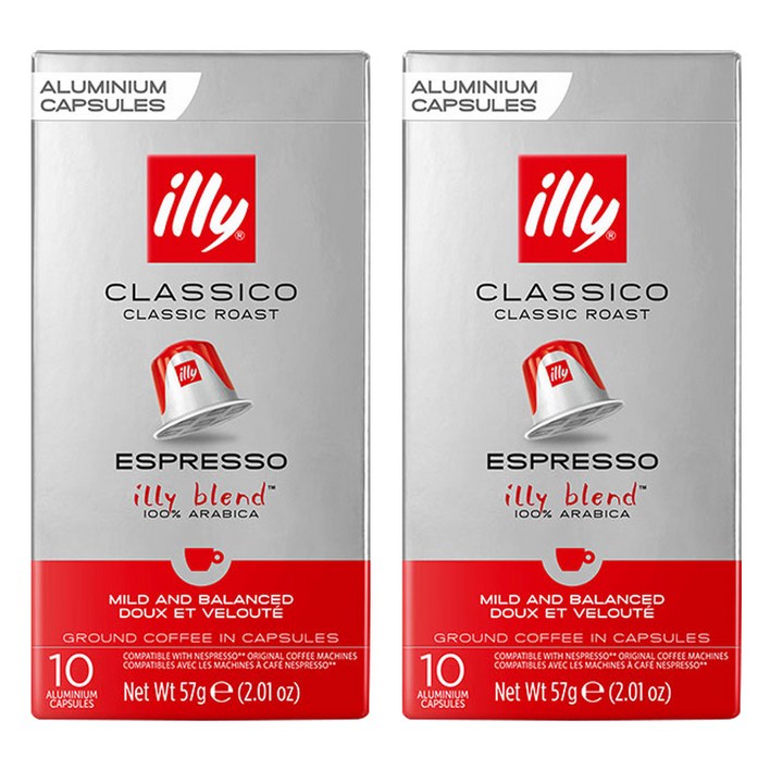 일리 네스프레소 클래식 로스트 에스프레소 그라운드 캡슐커피, 5.7g, 10개입, 2개
