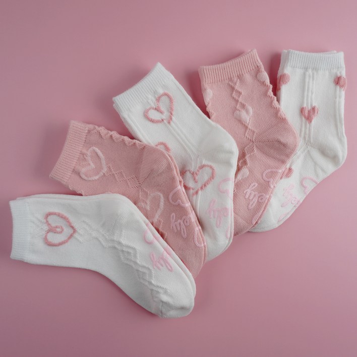 비바세븐 여아용 폴링 미끄럼방지 양말 5종 세트