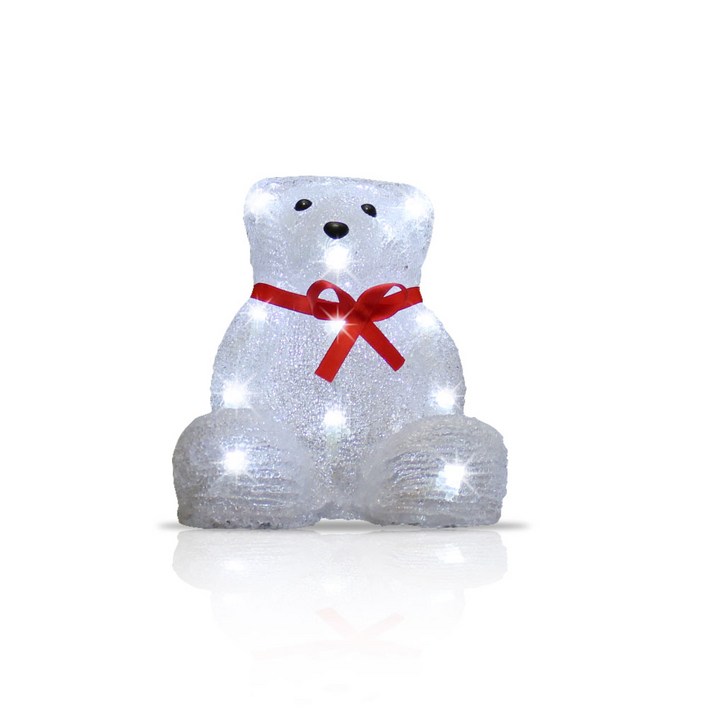 LED 곰인형 무드등 중 18cm, 1개
