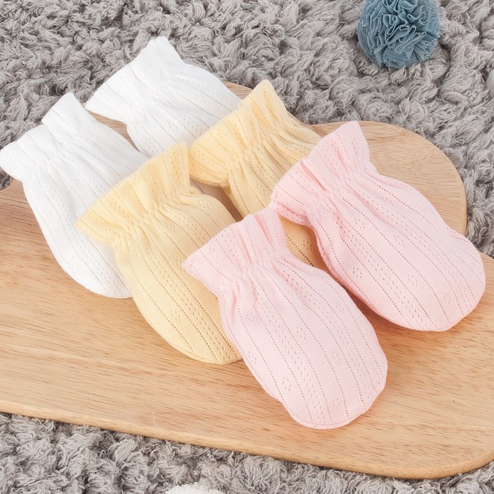 오가닉붐 유아용 통풍솔솔 아일렛 자카드 손싸개 3종 세트