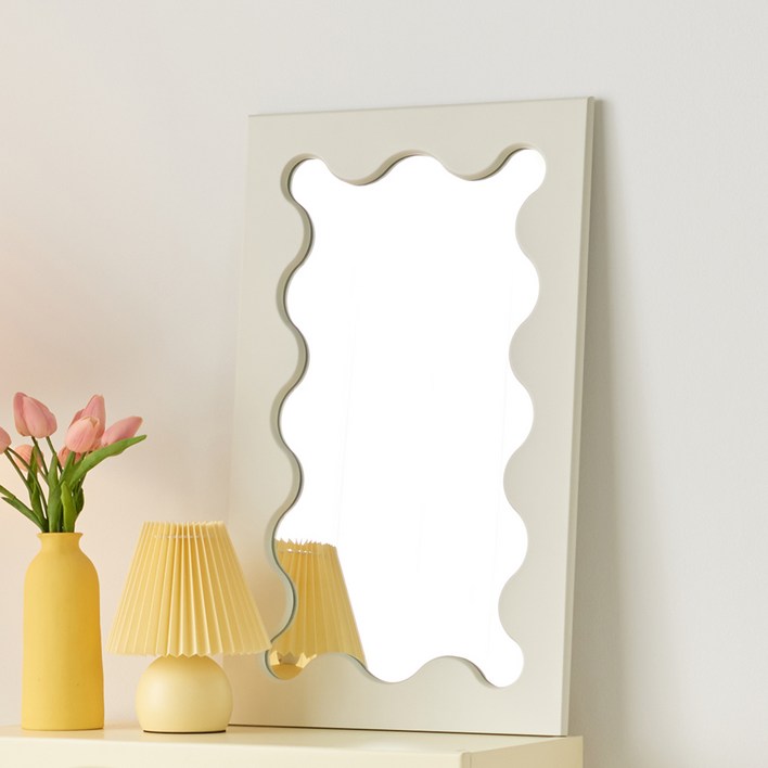 니어룸 웨이브 탁상 인테리어 물결 화장대 거울 소