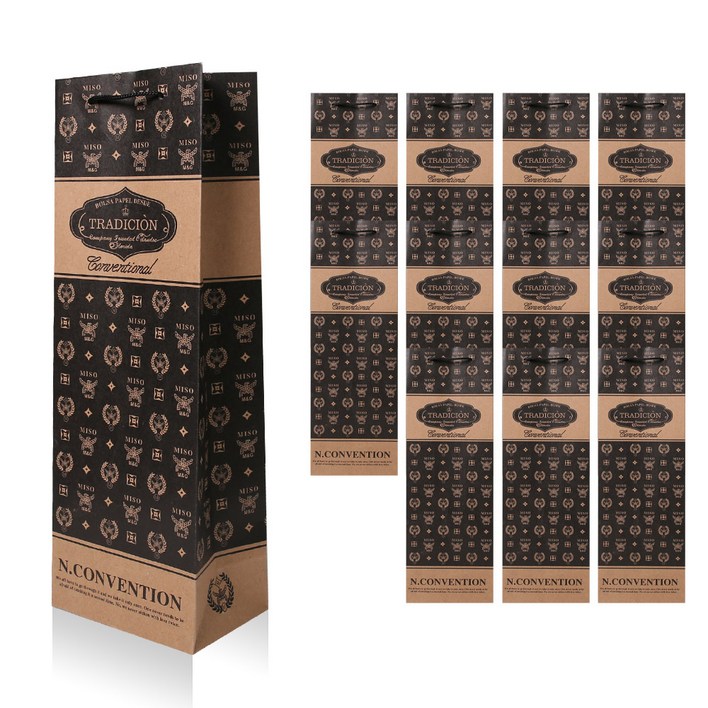 리드홈 노블레스 고급 와인쇼핑백, 왕관, 12개