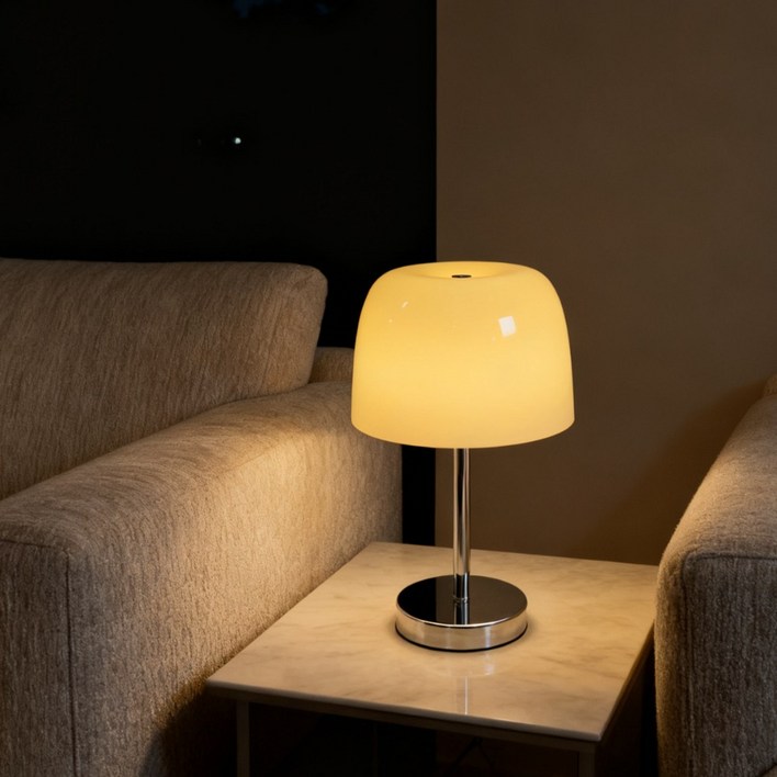 에이무드 머쉬룸 미드센츄리 스탠드 조명, 크림