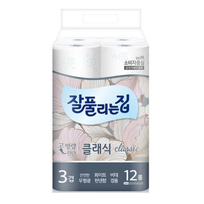 잘풀리는집 3겹 클래식 화장지 27m