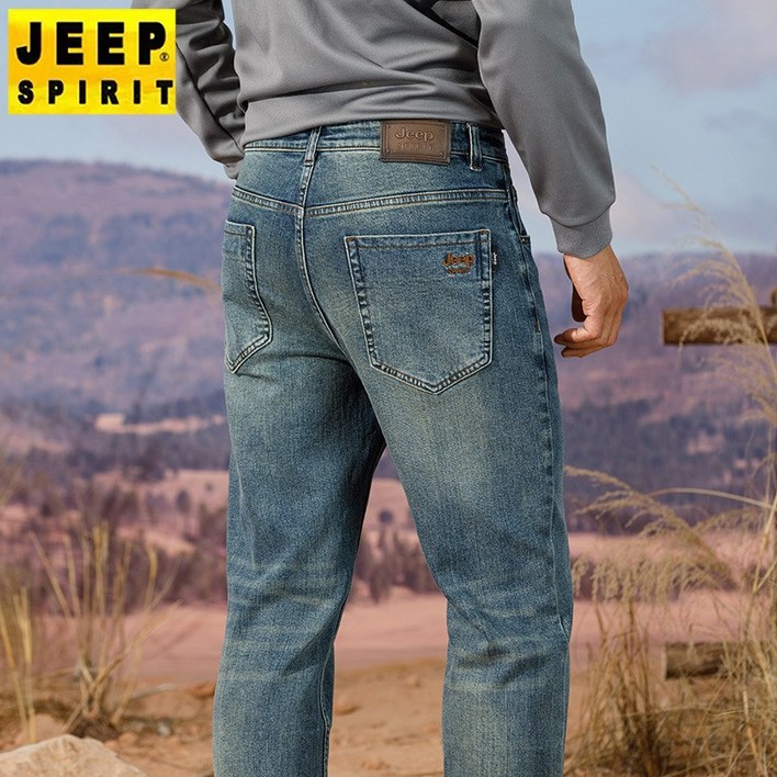 JEEP SPIRIT 지프 스피릿 청바지 남자 가을 겨울 새로운 캐쥬얼 블루 바지 레트로 가을바지 루즈 스트레이트 팬츠 스트레치 겨울바지 자수 두꺼운 남성 청바지 J8029 JEEP SPIRIT 지프 스피릿 청바지 남자 가을 겨울 새로운 캐쥬얼 블루 바지 레트로 가을바지 루즈 스트레이트 팬츠 스트레치 겨울바지 자수 두꺼운 남성 청바지 J8029