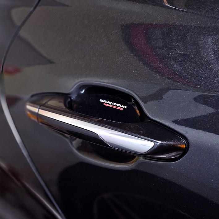 (와이앤유)더뉴그랜저 레터링 인쇄 차 손잡이 투명 도어컵 데칼스티커 랩핑 보호필름 용품