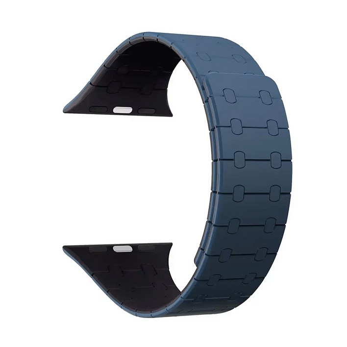 사라밴드 애플워치 호환 마그네틱 플렉스 실리콘 스트랩, 다크 블루 + 미드나이트