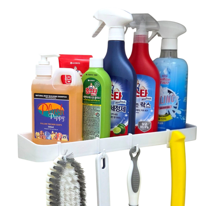 핀딘 욕실 선반 물빠짐 다용도 정리대, 화이트, 1개