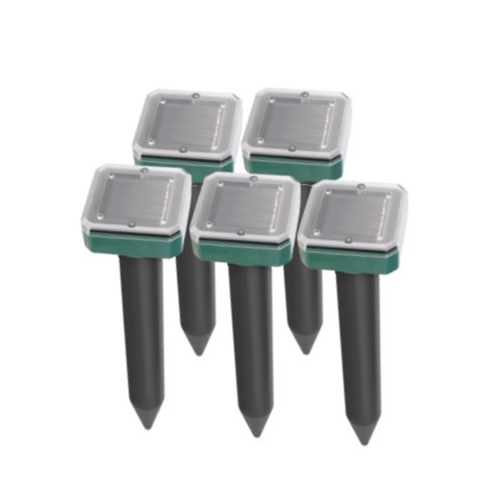 태양광 충전 두더지퇴치기 5개 유해동물 뱀 쥐 고라니 강력 초음파 B126