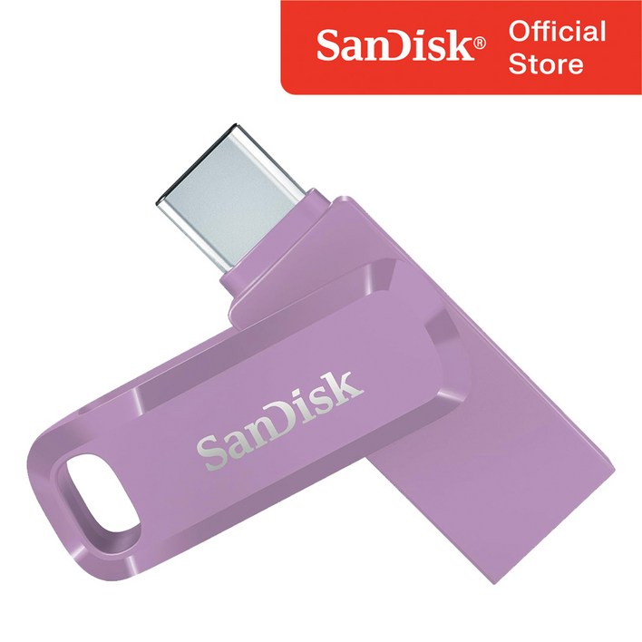 샌디스크코리아 공식인증정품  USB 메모리 울트라 듀얼 고 Type-C OTG SDDDC3 256GB 라벤다퍼플
