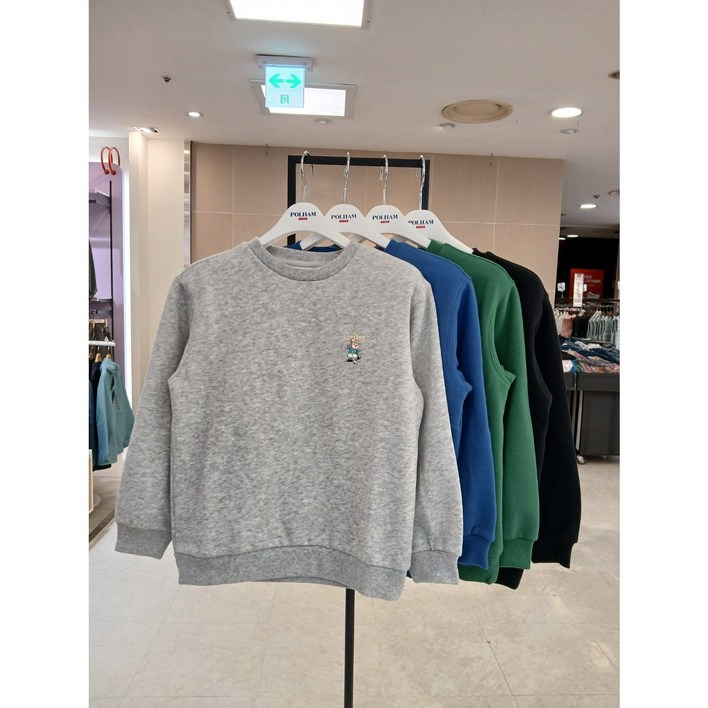 폴햄키즈  공용 플리스 기모 맨투맨 25신상세일 PKF4TR3811