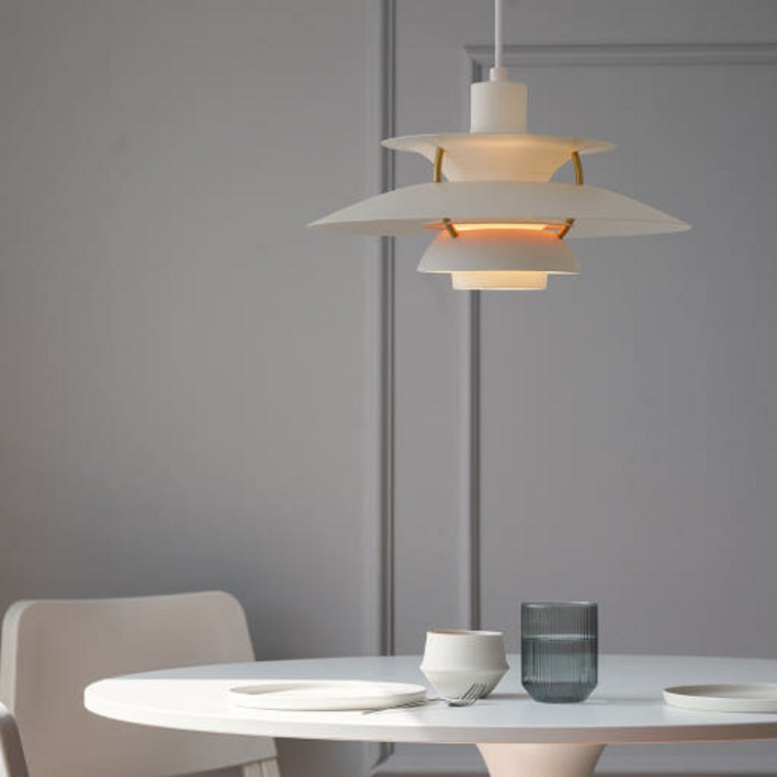 루이스 PH5 폴센 1등 펜던트 식탁등 펜던트조명 인테리어 카페조명 갓 북유럽 주방등 포인트, LED 콘벌브 7W 전구색노란불빛