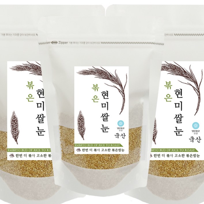 볶아서 더 고소한 볶은 현미쌀눈 / 볶음쌀눈 / 볶음현미쌀눈 국내산 볶은쌀눈 100%, 1kg, 3개 39,900
