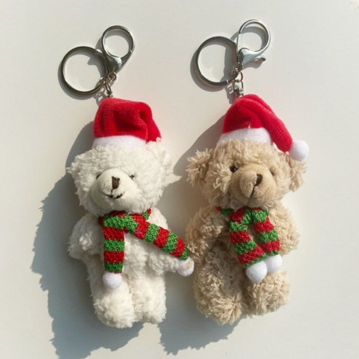 크리스마스 산타 곰돌이 인형 키링 11