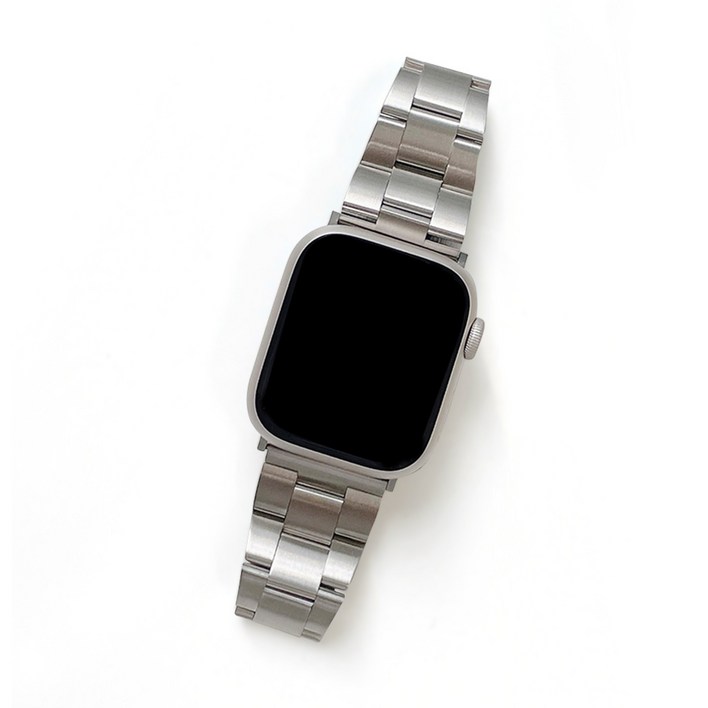 우먼스9999 애플워치 8 7 6 5 4 3 SE 호환 가능 이지핏 메탈 스트랩 밴드, 실버, 1개