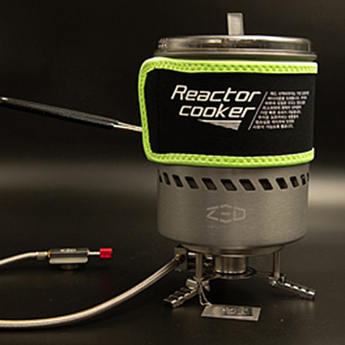 제드 리액터스토브 쿠커1.5 고화력 미니멀 버너 열손실 최소 세트 그레이, 1개, 리액터스토브쿠커1.5