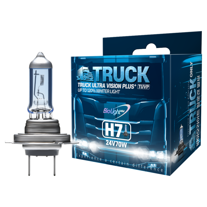 트럭용 24v 할로겐 램프 트럭 울트라 비전 플러스 H7 (1 Set), 2개입, 4100K 11,900