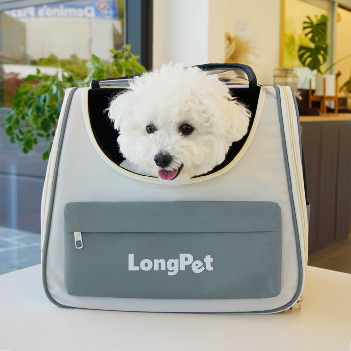롱펫 강아지 고양이 백팩 휴대용 메쉬 이동가방