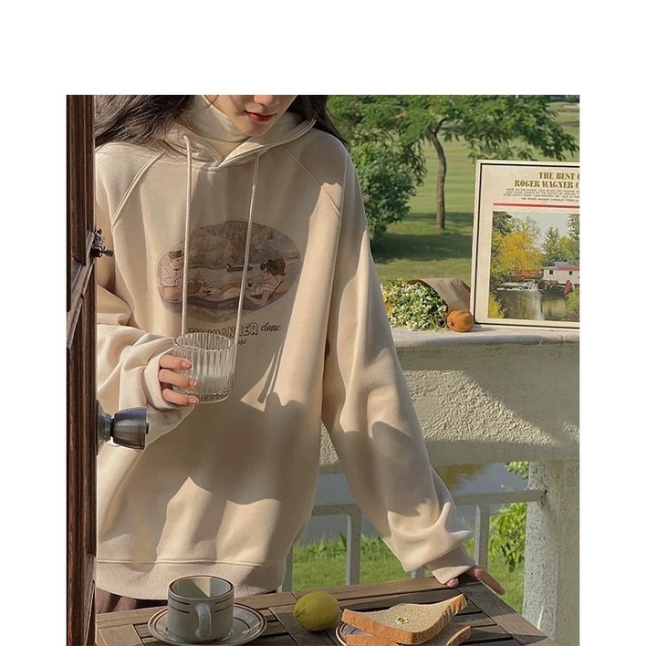 오버핏 기모 맨투맨 겨울 가을 루즈핏 라운드 레터링 도톰 제이플로우