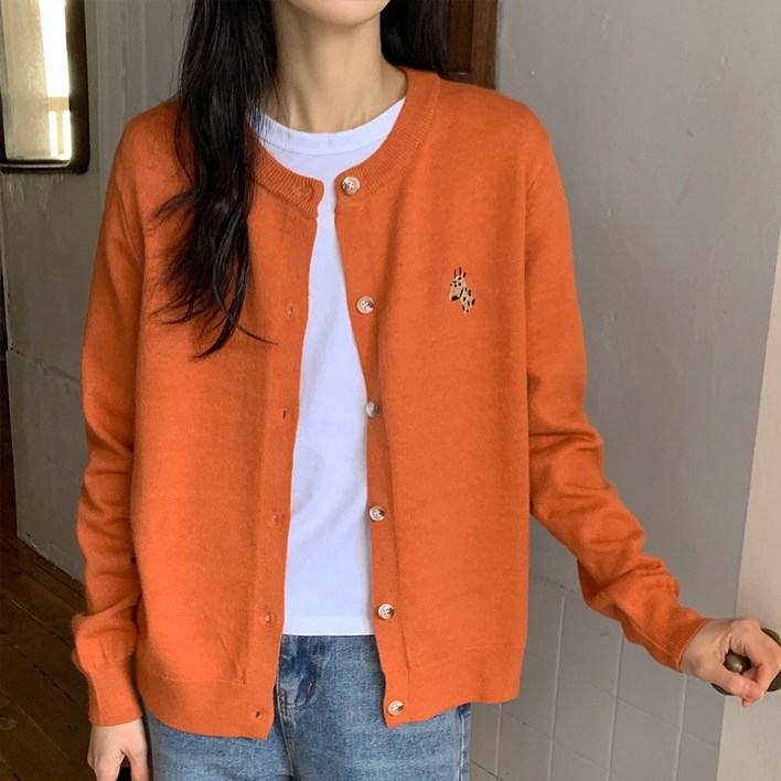 어반레이디 여성 니트 가디건 자수 캐릭터 초특가 상품