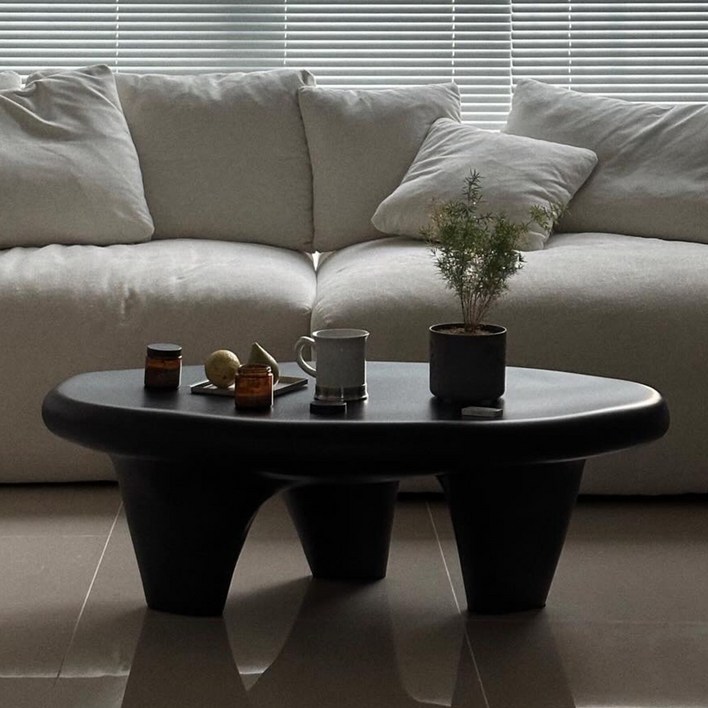 유리스틸소재블랙탁자, 블랙스크럽면