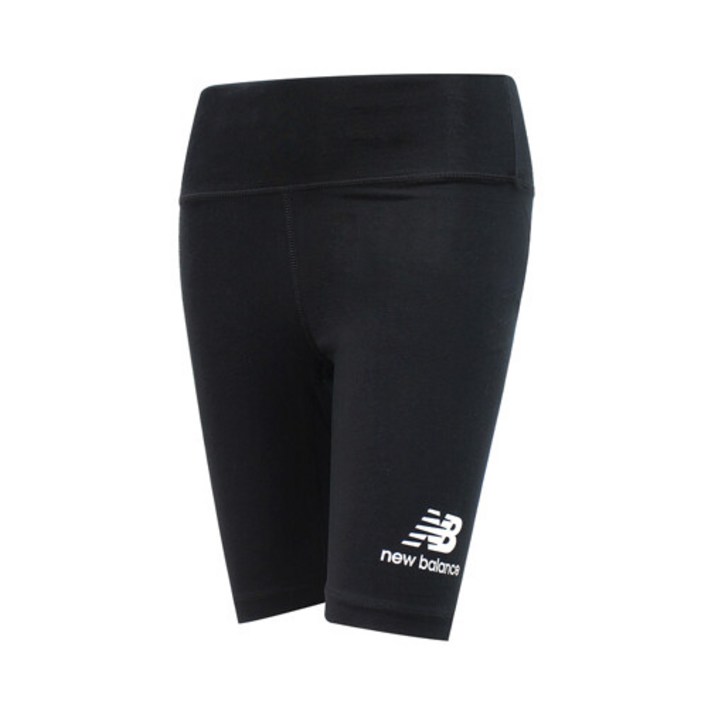 뉴발란스 에센셜 스택드 여성 등산 요가 필라테스 숏 레깅스 WS21505-BK