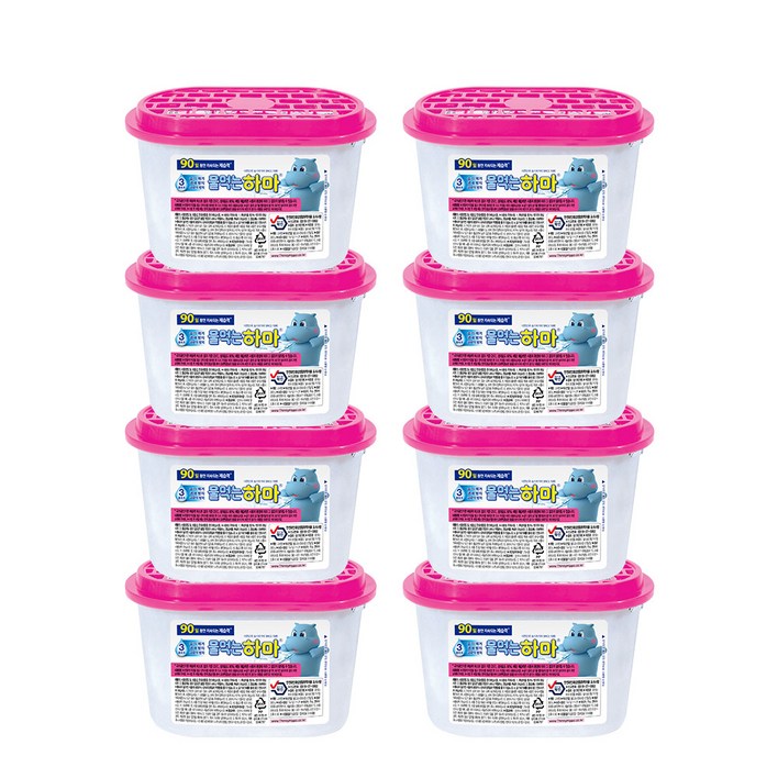 물먹는하마 옷장용 제습제, 300g, 8개