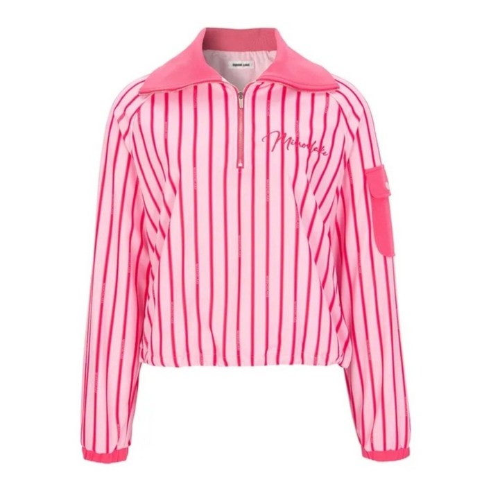 미러레이크 여성 골프웨어 오버 넥 집업 스웻 셔츠