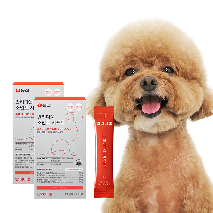 농심 반려다움 강아지 관절 영양제 반려견 슬개골 조인트 서포트 150g, 2개, 고구마, 뼈/관절 강화