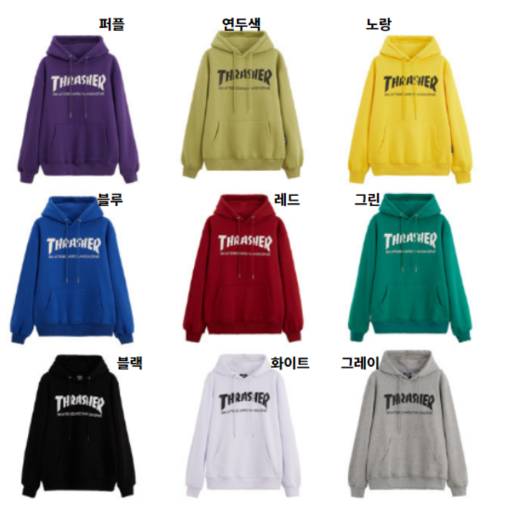 트레셔  thrasher 후드티  남녀공용