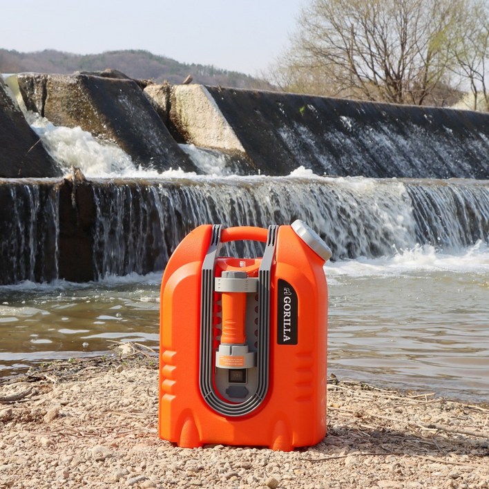 고릴라 휴대용 20L 무선 캠핑 샤워기 야외 간이 이동식 샤워팩 GO12PWB, 1개