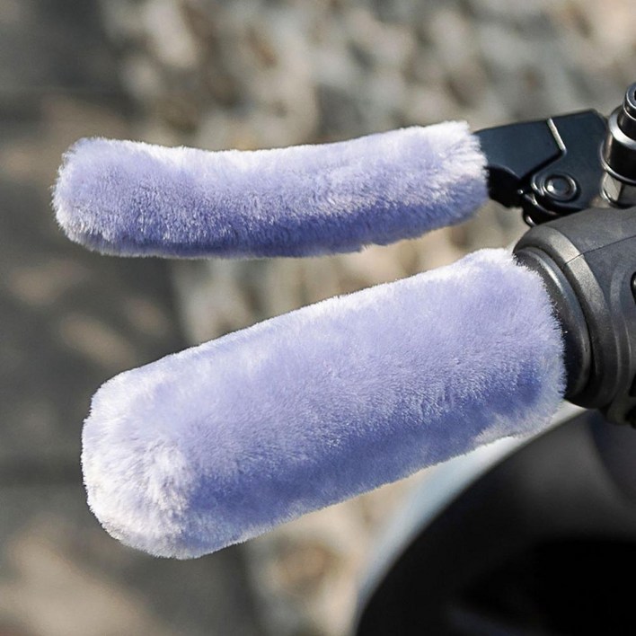 IDEA1st 퍼 핸들 커버 오토바이 자전거 그립 스쿠터 킥보드 겨울 털 손잡이