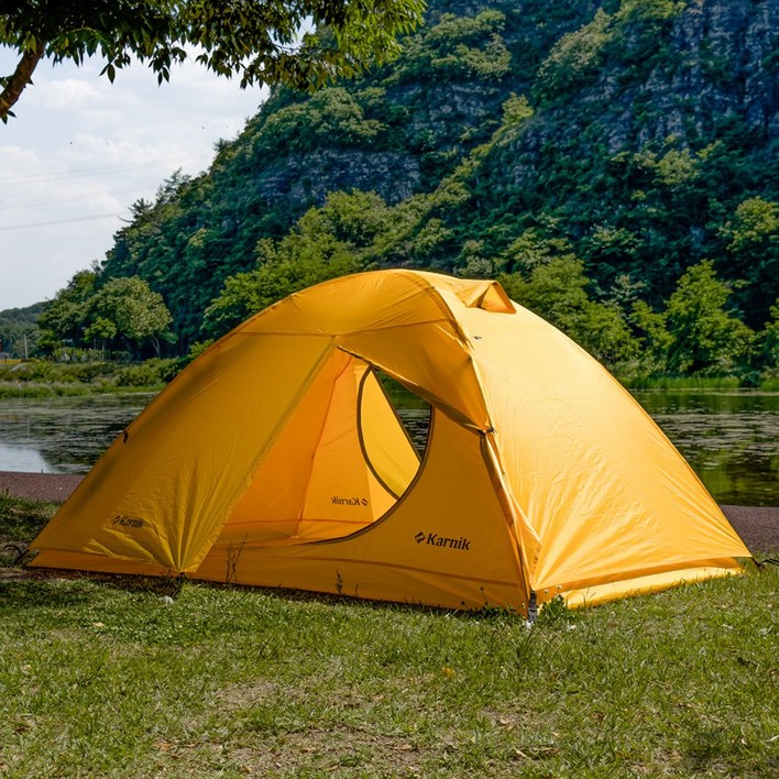 카르닉 시에나 백패킹 텐트 경량 텐트 세트, 딥옐로우텐트루프플라이A
