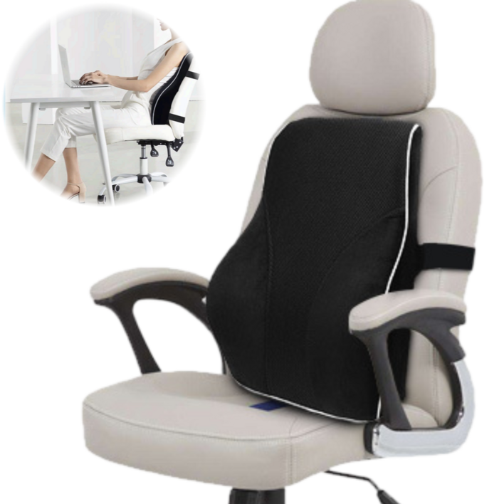 AL컴퍼니 프리미엄 메모리폼 허리 등받이 쿠션 차량용 의자용