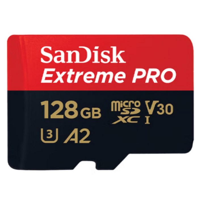 샌디스크 익스트림 프로 4K A1 V30 마이크로 SD 카드, 1개, 128GB