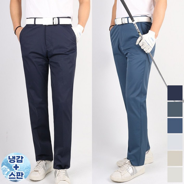 GTM 크로스빌정품냉감골프팬츠 시원하고 스판좋은 여름 남자 기본 바지 경량 히든밴딩