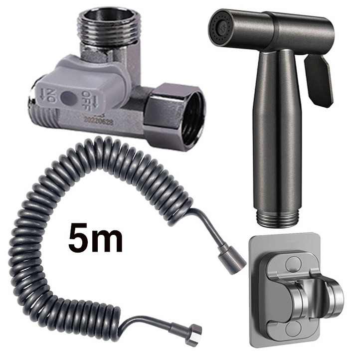 스테인레스 304욕실건 + 코일호스 5m + 2구 분배기 +부착거치대 세트