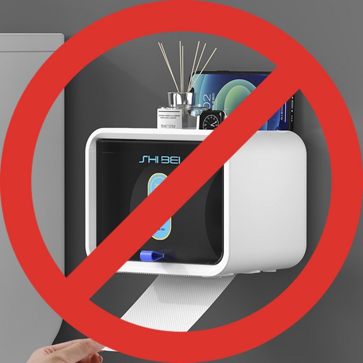 벽부착 욕실선반 겸용 휴지걸이 롤화장지디스펜서, 1개