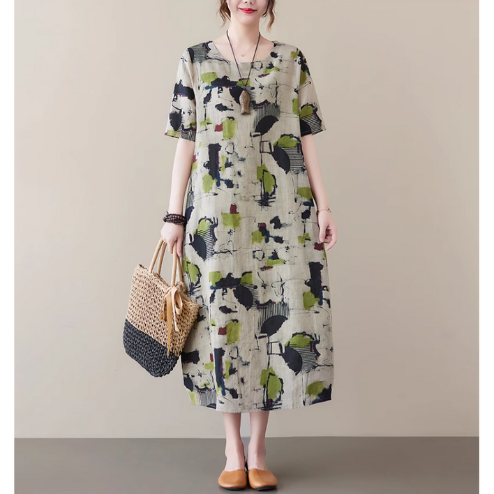 체르페 인견 원피스 블라우스 빅사이즈 옷 여름 비치 휴양지 60대 여성