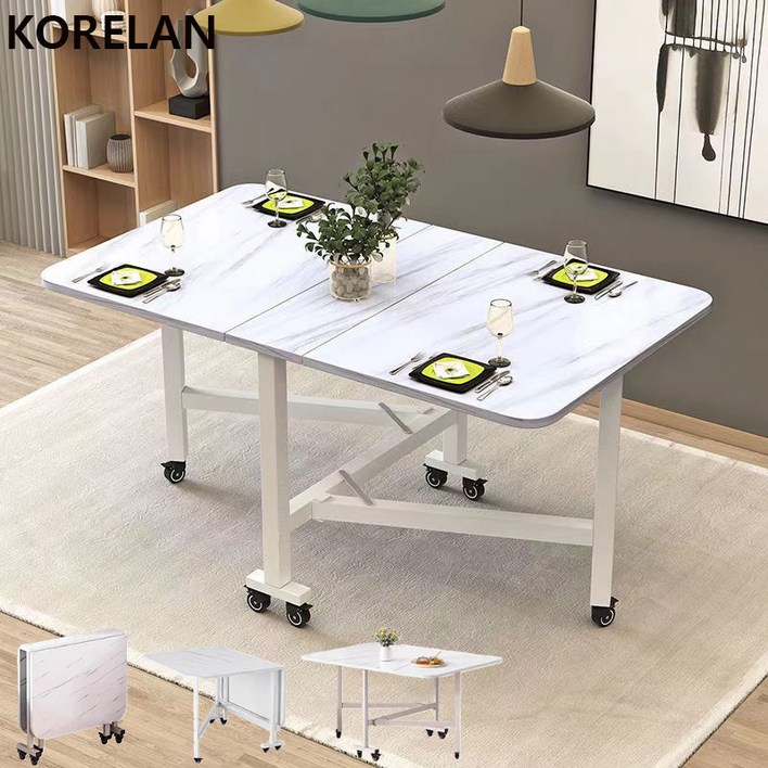 KORELAN 1200×700 원터치 접이식 다용도 이동식 식탁 접이식 식탁 접이식식탁테이블 사무용책상
